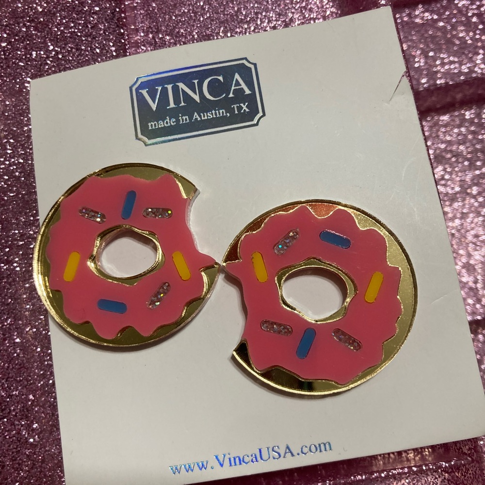 Acrylic donut earrings